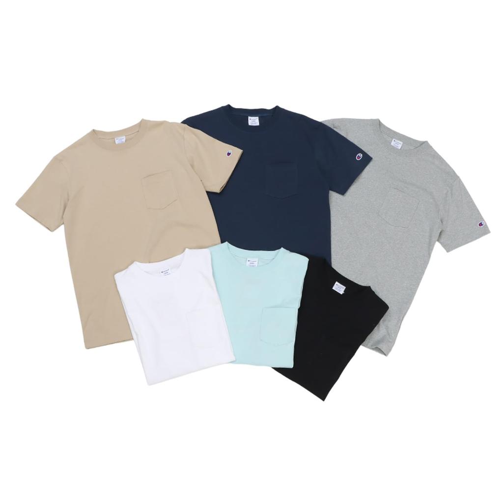 Champion Short Sleeve Crew Short Sleeve Pocket Sand Men's T-Shirt, Neck, 100% Cotton, USA, T-Shirt, Basic, Beige, C3-X357