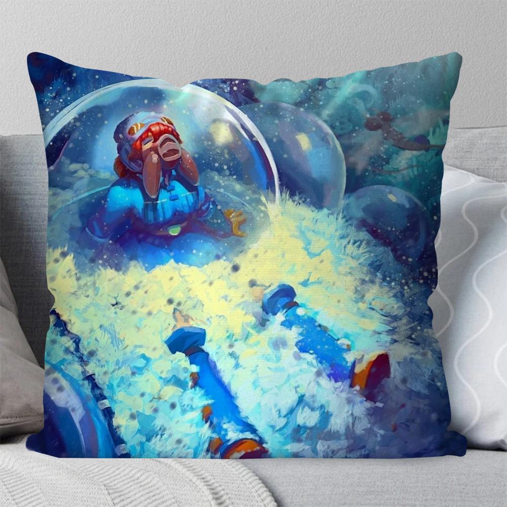 

Bilibili Nausicaa Valley Wind Anime Pillow Case Square Pillow Bedroom Sofa Leisure ComfortCar Living Room Home Decoration 40X40 12x12Inch