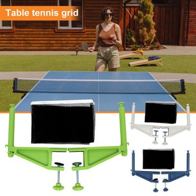 Sada sítě na stolní tenis Profesionální tréninková síť na ping pong se svorkami Nastavitelná sada upínacích sloupků sítě na stolní tenis
