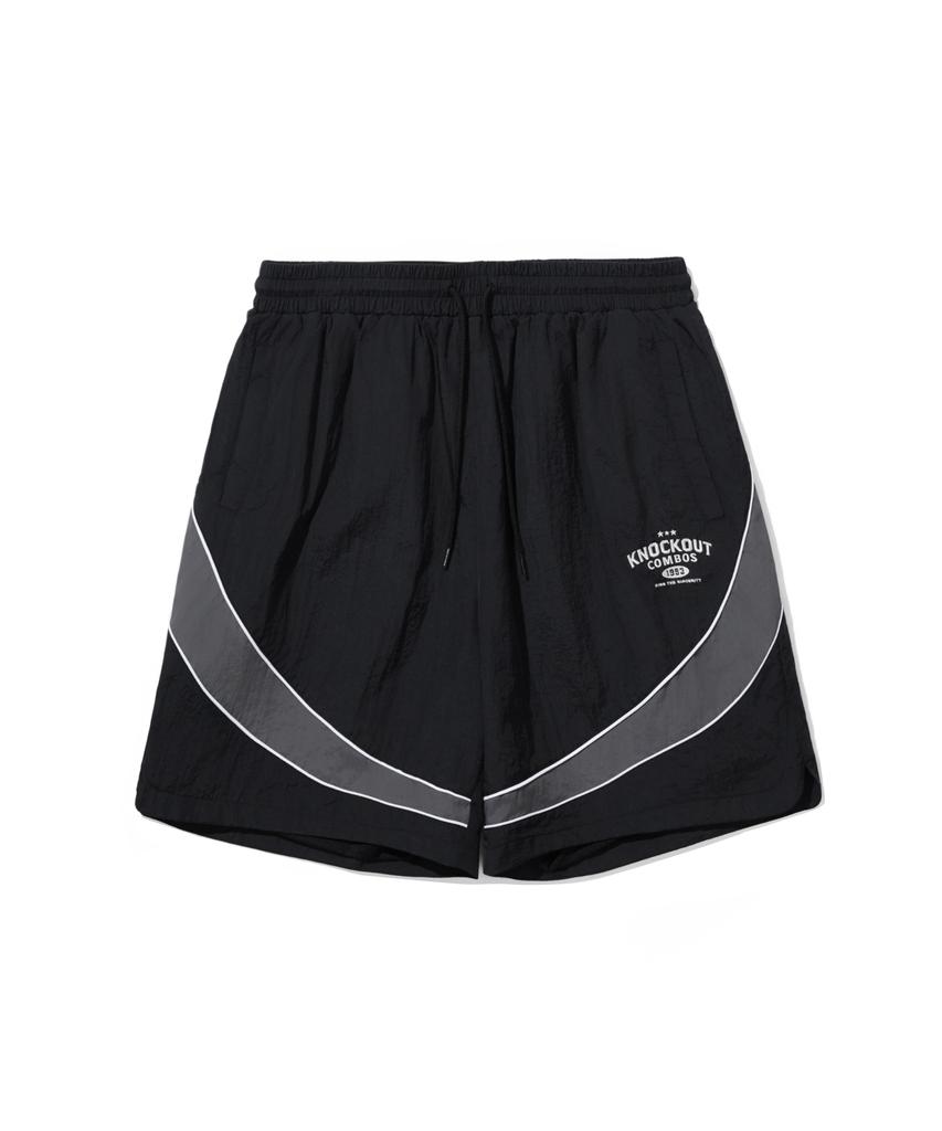 1993STUDIO Nylon Color Block Shorts_Black