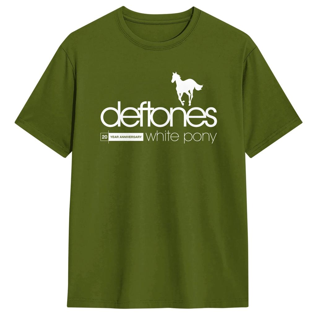 Deftones White Pony  TShirt Beach  Cotton T Shirts For Man Hippie Casual Tshirt Short Sleeve Y2K Basic Tops