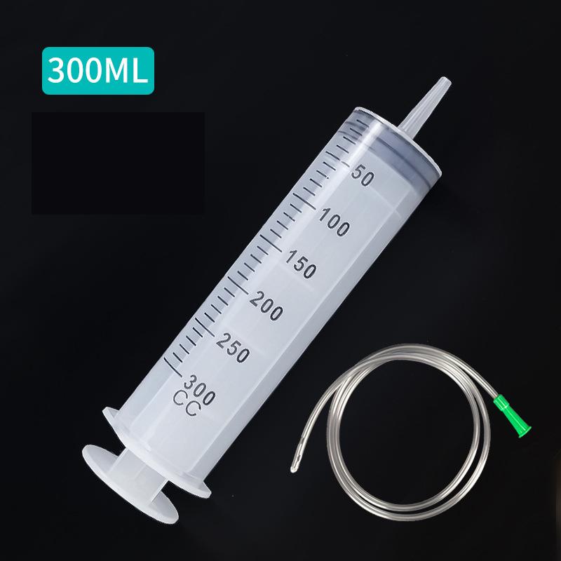 100/300/500ml Large Capacity Syringes Oil Pump With 1m Hose Pet Feeding Measuring Pump Hydroponics Nutrient Big Syringe