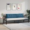 Back Cushion Blue 200 x 50 cm Cord Fabric