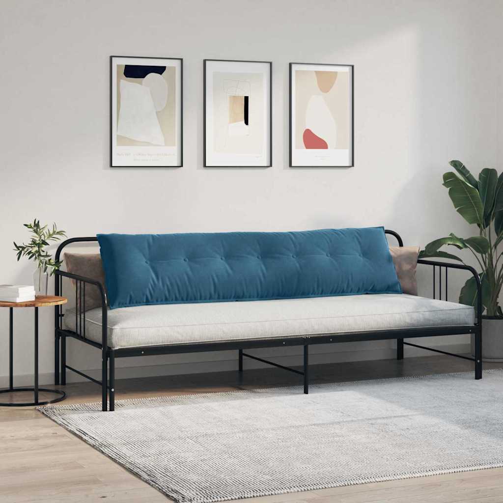 Back Cushion Blue 200 x 50 cm Cord Fabric