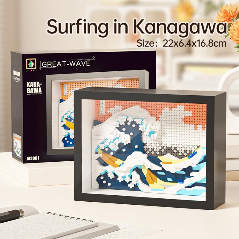 Creative World-Famous Art Painting Sunflower Van Gogh The Starry Night Galaxy Kanagawa Building Block,Christmas Birthday Gifts