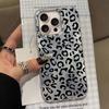 Blue Background Retro Leopard Phone Case for Iphone 17 Air 16 15 14 7 8 Plus 13 11 12 Pro Max X XS XR SE 2022 2020 16e TPU Cover