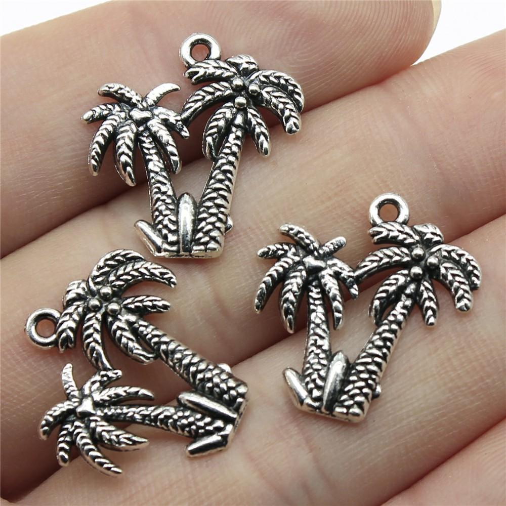 20pcs Charms Tree Antique Silver Color Lucky Tree Pendant Charms Life Tree Charms For Jewelry Making