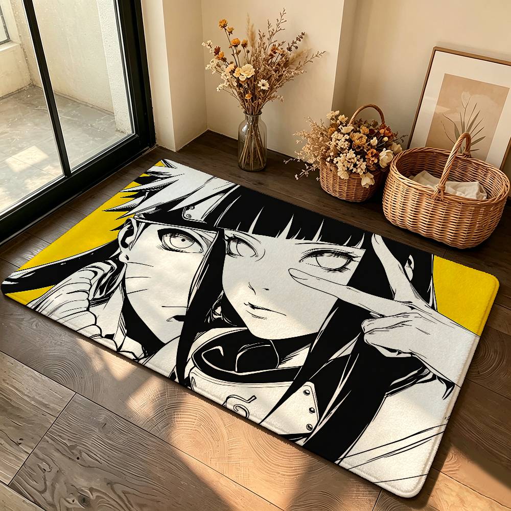 Anime N-Naruto-S Carpet Bathroom Anti-slip Mat Door Mat Home Decoration Mat Entrance Door Mat Scratch-resistant Door Mat