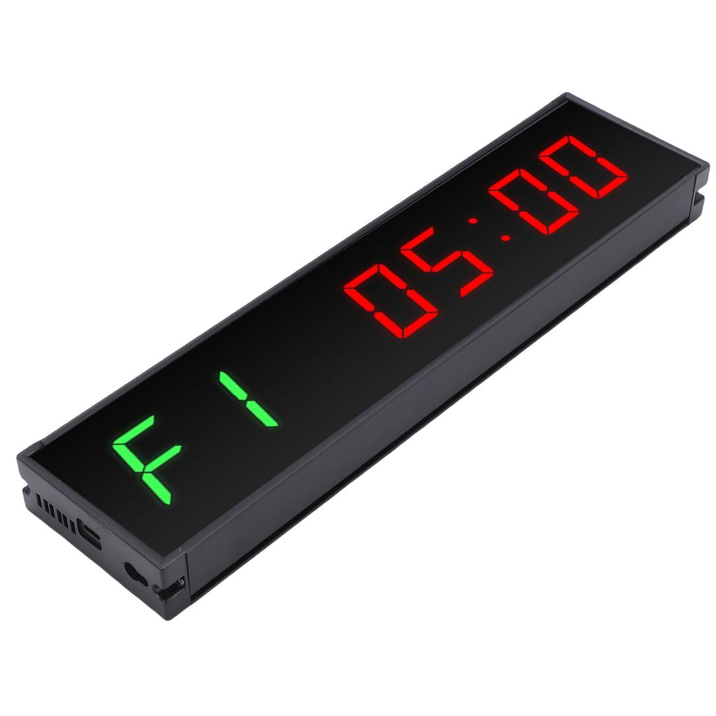 1.5 Inch Gym Timer Clock 6 Modes Type C LED Workout Interval Digital Timer Countdown Up Stopwatch with Remote Control