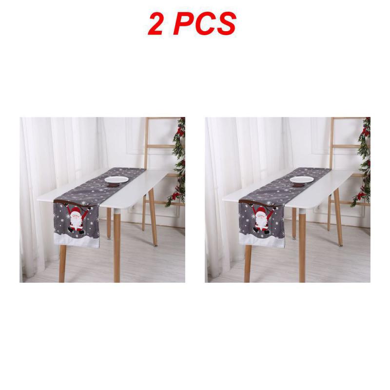Linen Christmas Table Runner Snowman Xmas Tree Home Dining Table Cover Tablecloth 2024 Navidad Noel Christmas Decorations 2025