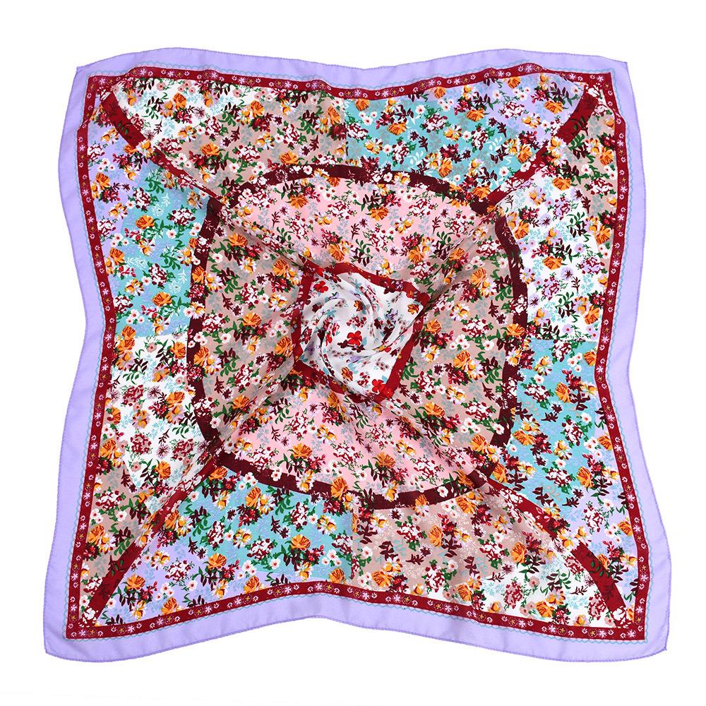 Ethnic Style Women Square Scarf Russian National Shawl Hijab Head Scarves Ladies Retro Floral Print Bandana Foulard Handkerchief