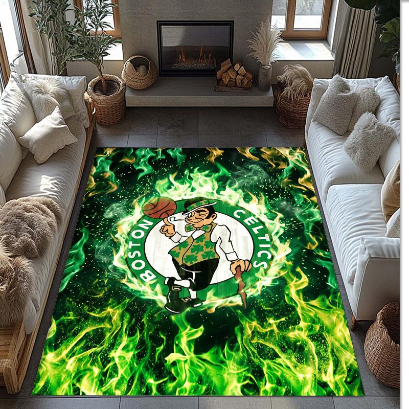 Tappeto Morbido Antiscivolo per Interni con Motivo Calcio Celtic FC, Tappetino Decorativo Sportivo per Camera da Letto