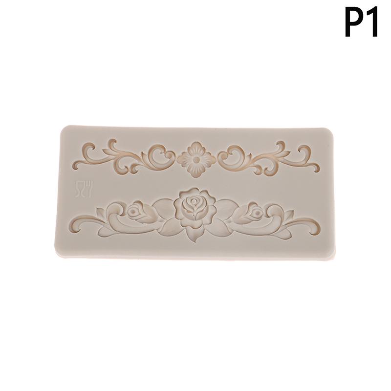1/5Pcs Baroque Silicone Mold Diy Baroque Border Mold Baroque Silicone Mold Border Molds For Cake Fondant Trim Decoration