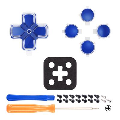 eXtremeRate Custom Replacement Dpad Action Buttons Without Text Directional Key Face Buttons for Controllers Two-tone Engraving,