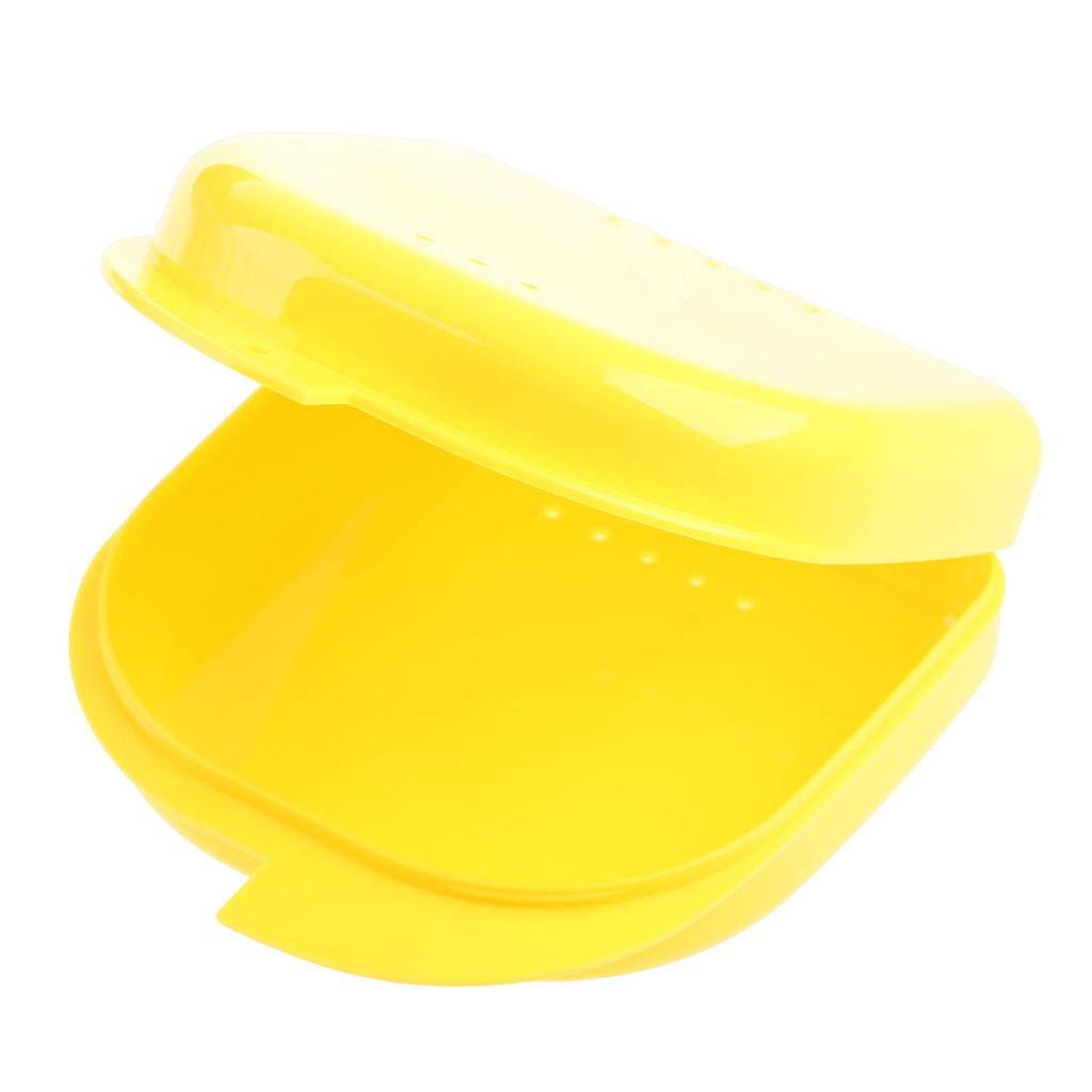 Retainer for Case with Vent Holes Orthodontic Mouth Guard Box Denture Storage for Case Tight Snap Lock Holder False Toot