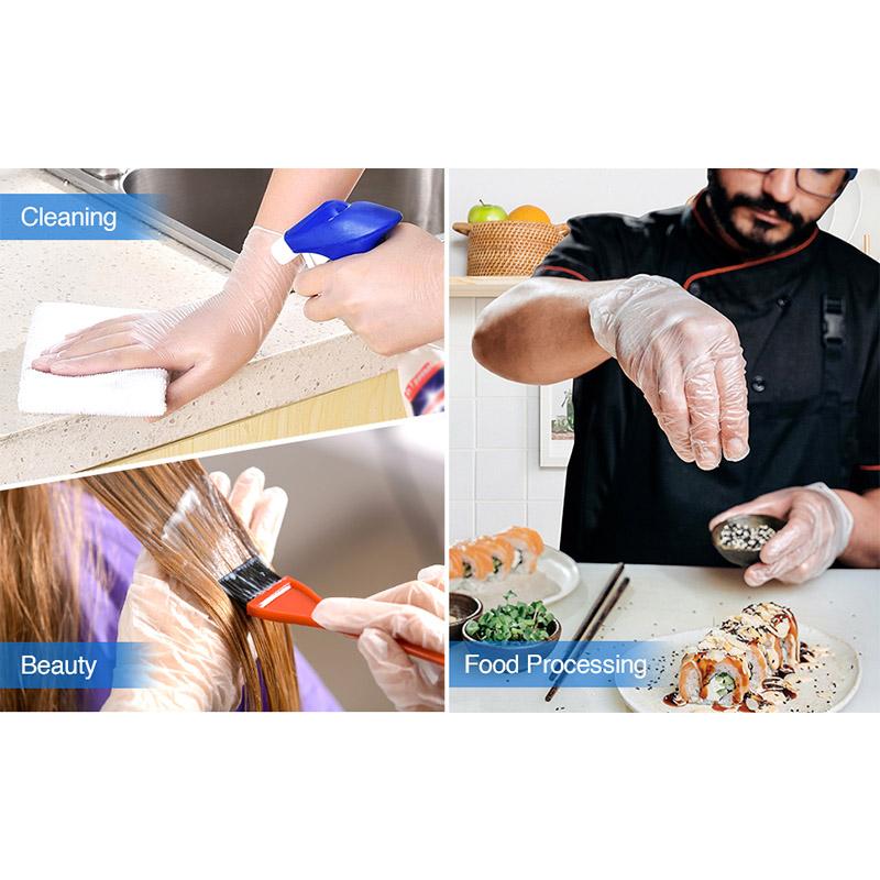 100 Stck TPE-Handschuhe, latexfrei, puderfrei, durchsichtige  Einweghandschuhe aus Kunststoff zum Schutz der Hnde und zur Handhabung von  ...
