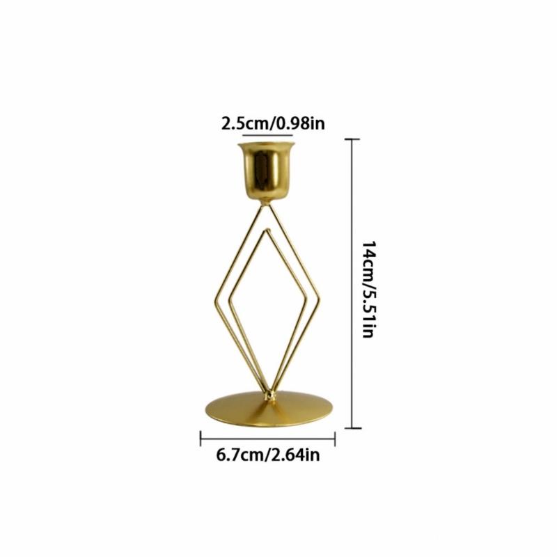 Retro Taper Ljusstakar Järn Ljusstakar för Hem Matsalsbord Mittdekorationer Bröllop Högtid Fest Jul