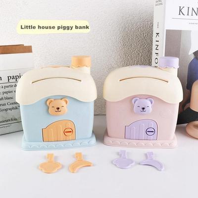 Cute Bear Savings Bank Educational Money Saving Pot Cartoon Portable Piggy Bank  Kindergarten