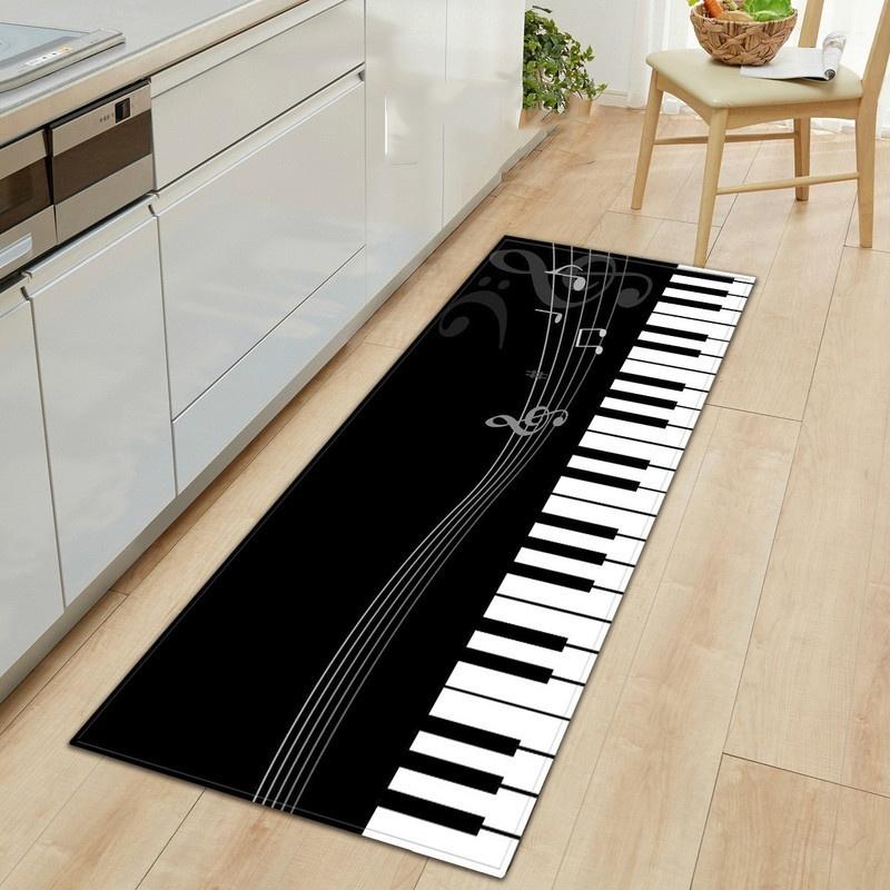 Tappeto stampato in 3D serie tastiera di pianoforte, tappeto grande, tappeti per soggiorno camera da letto, tappeti per cucina Tappetini antiscivolo