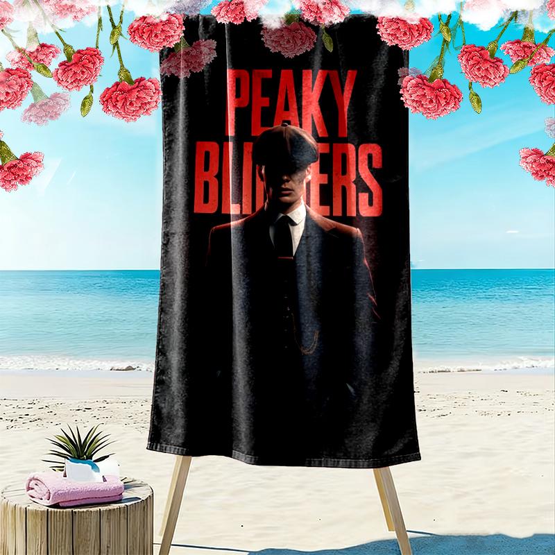 Peaky Blinders Print Beach Towel, Large Soft Quick Dry Towel for Beach Camping Swimming