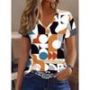 2025 New Summer Women's Black and White Plaid Print T-shirt V-neck Short Sleeve Casual Daily Basic Tops Women's Summer Pullover