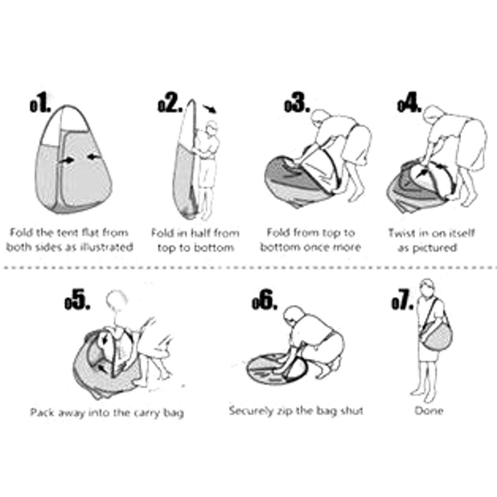 pop up tent folding instructions
