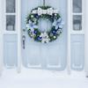 Garland With Bow Christmas Wreath Home Decor Artificial Christmas Decoration Gold 30CM Door Hanging Rattan Classroom