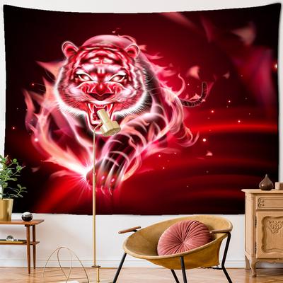 Psychedelic 3D Tiger Tapestry Wall Hanging Bohemian Impression Painting Hippie Tapiz Art Mystery Home Decor
