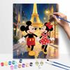 Disney Paint by Numbers Mickey and Minnie In Paris Painting Art Kit Home Decor Gift