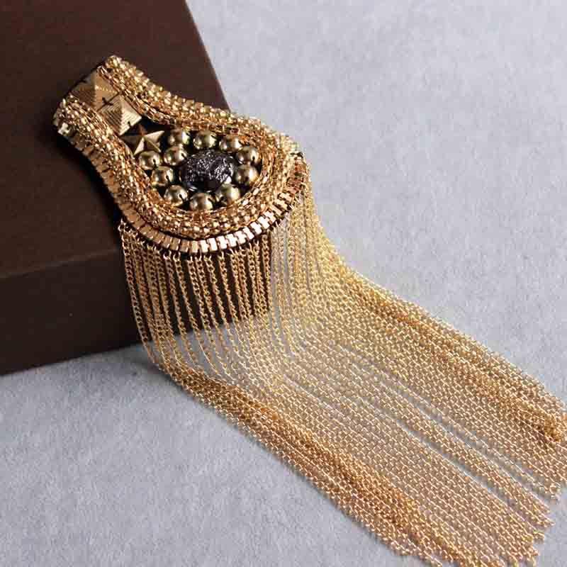 Stage Performance Tassel Shoulder Badge Suit Dress Shoulder Flower Decoration Costume Accessories