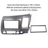 Precise 2X For Honda Civic 2006-2011 Stereo Radio Double 2 DIN Dash Kit Fascia Dash Panel Trim-RHD