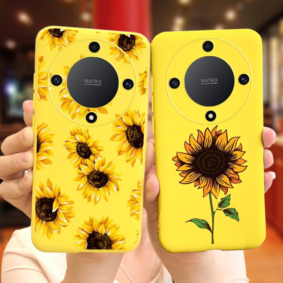 For Honor X9a Fashion Feather Cloud Pattern Phone Case For Honor X9a 5G X 9a ROM-NX1 Candy Color Soft Silicone TPU Back Cover
