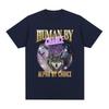 Mensch durch Zufall Alpha durch Wahl Wolf T-Shirt Damen Mode Vintage Kurzarm T-Shirts Baumwolle Locker Übergroße T-Shirts Tops