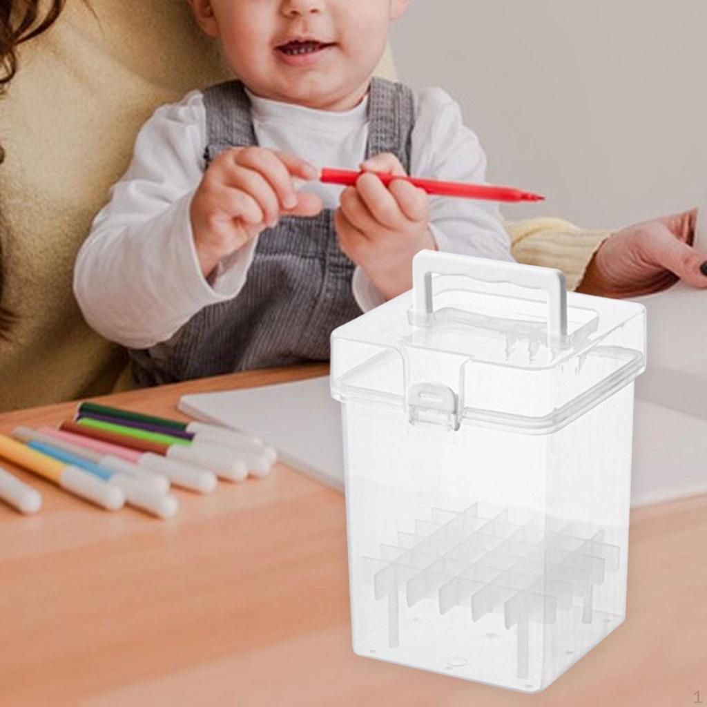 Marker Carrying Case Art Supplies Multifunctional with Handle Storage Container Box