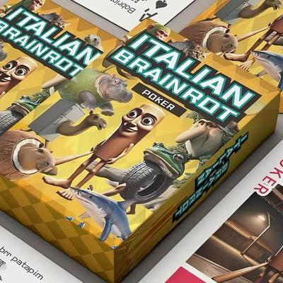 Cards Italian Brainrot Poker Italian Brainrot Bombardiro Crocodile, Tung Tung Tung Sahur, Tralaleo Tralala and Others.