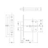 WEST J26 5500 Lock Case Replacement, 58mm Backset, West J-26