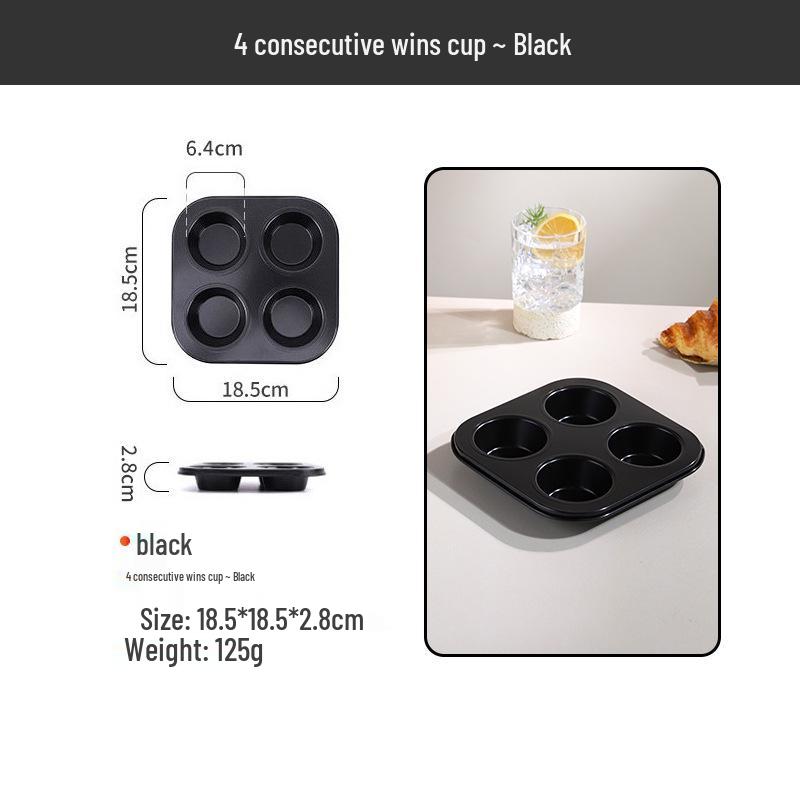 Non-stick Carbon Steel Muffin & Cake Mold (4/6/9/12 Cups)