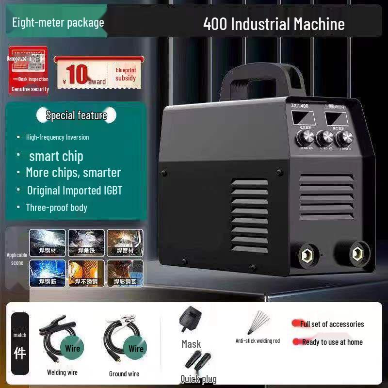 Portable All-Copper 220V Mini Electric Welder, Two-Phase, 250-400A, Automatic Full Set