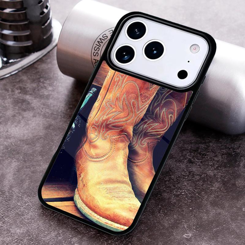 Cowboy Cowgirl Boots Spur Hat Phone Case For iPhone 17 16 15 14 13 12 11 Pro Max Plus 17Air Soft Silicone Cover