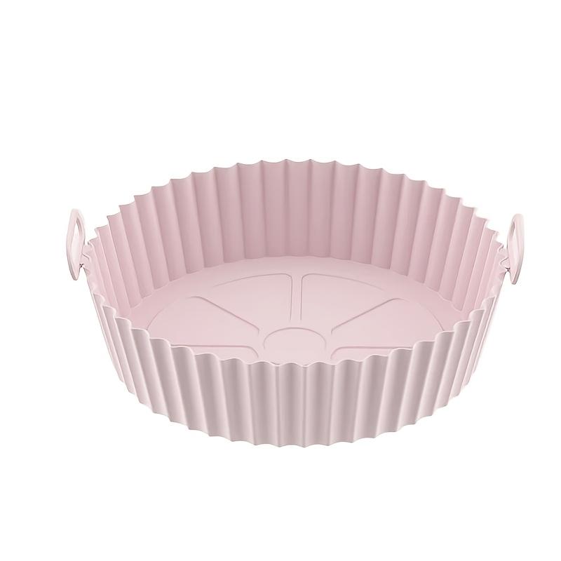 Silicone Air Fryer Pot Tray Food Safe Reusable Round BBQ Barbecue Pad Plate Airfryer Oven Baking Mold Basket Pan for Kitchen
