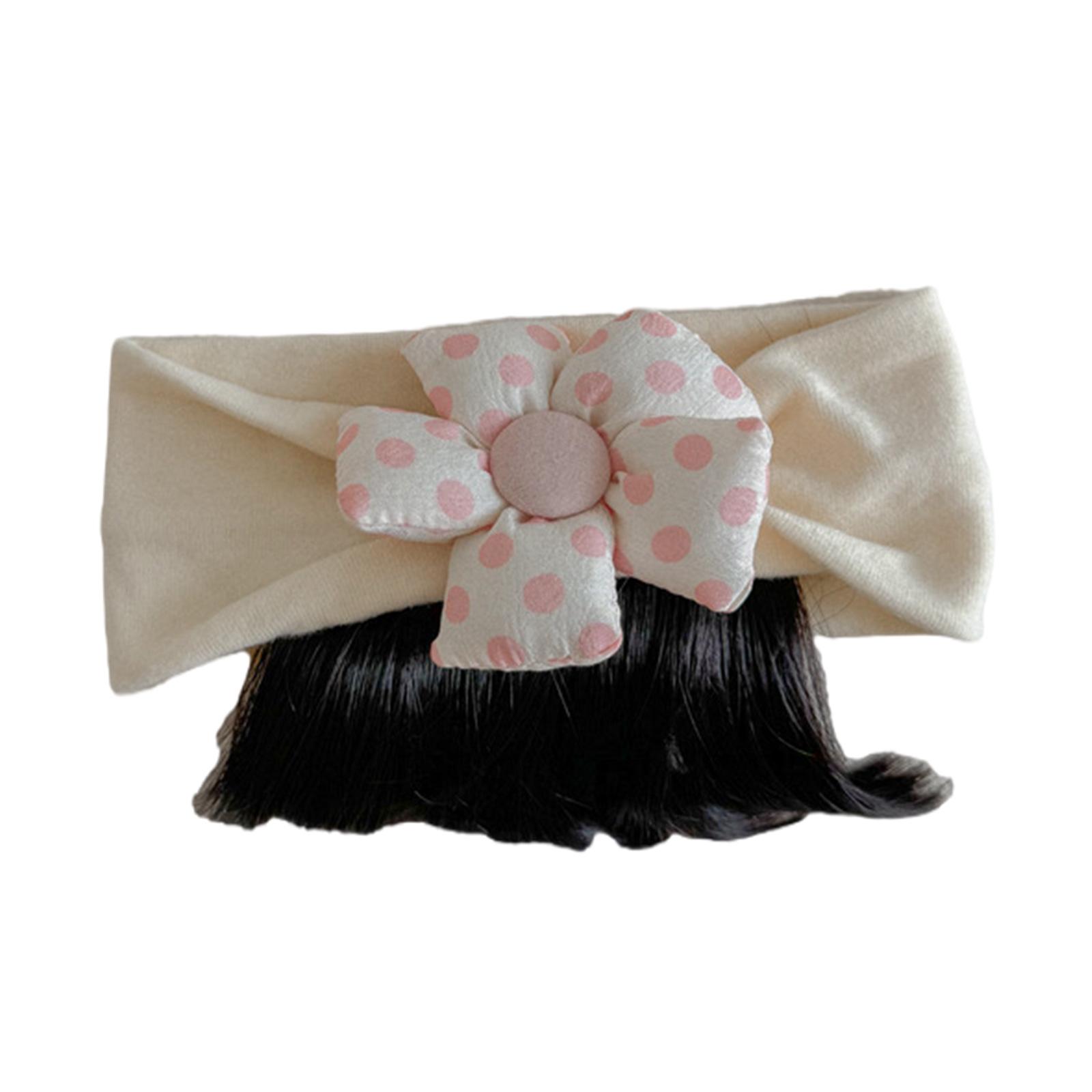 

Детская очаровательная накладная челка с цветочным дизайном, удобный аксессуар для волос для девочек ясельного возраста, черная