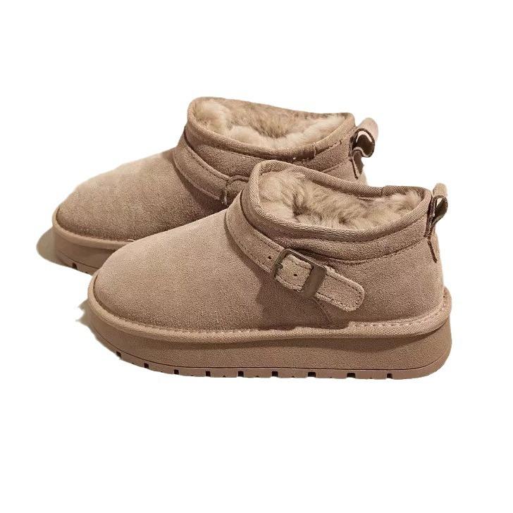 thick-soled velvet thickened warm Northeast snow boots women's winter non-slip waterproof Northeast snow shoes cotton shoes Snow cotton