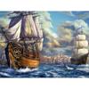 5D DIY diamantmaleri Skjelett Piratskip Diamantbroderi Korsstingsett Full Rhinestone Mosaikk Hjemdekor