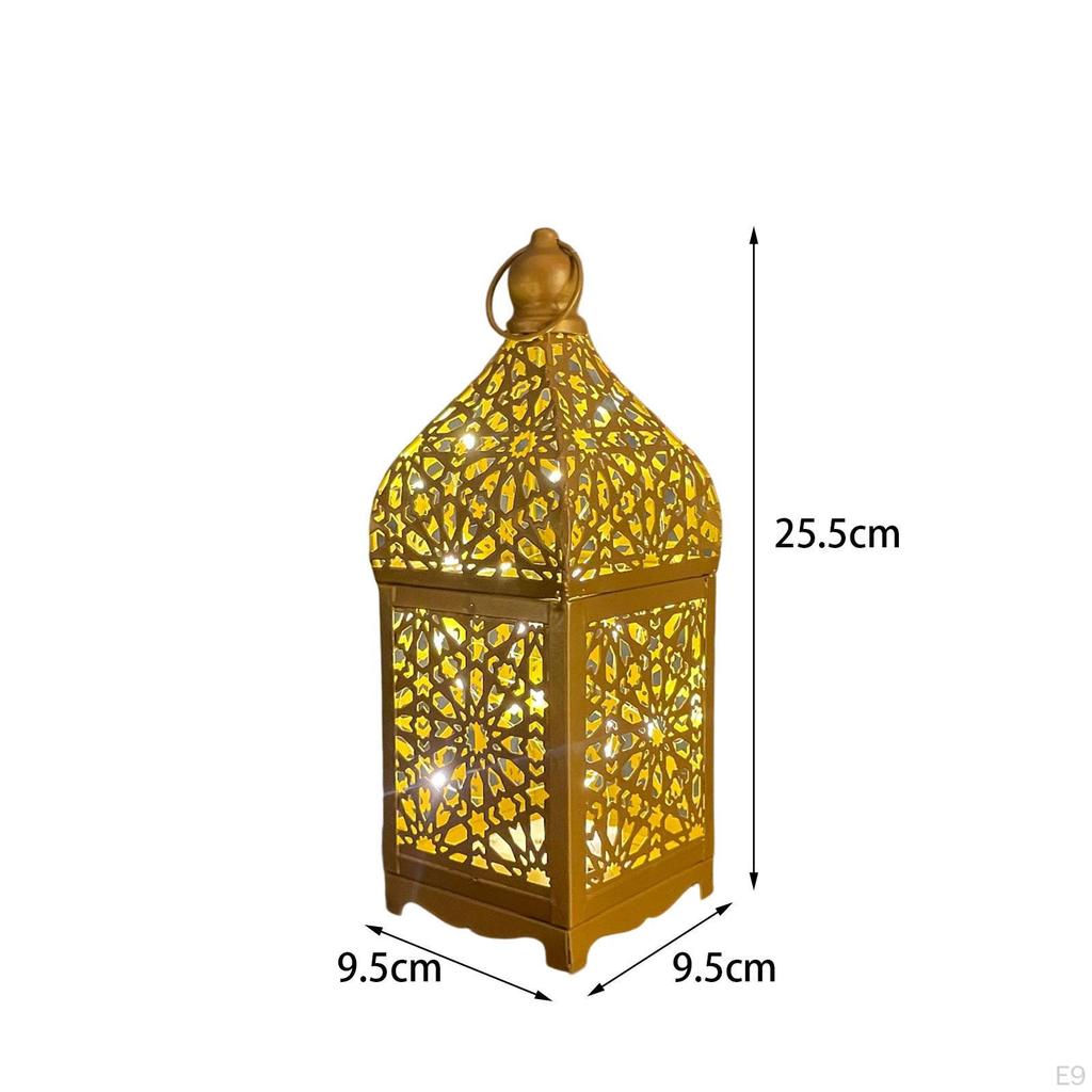 Portable Candle Lantern Home Decor with LED Fairy Lights Hanging