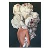 Canvas Painting Nordic Wall Art Posters Woman Head With Flowers Fashion Lady Portrait Picture Home Bedroom Decoration (No Frame)