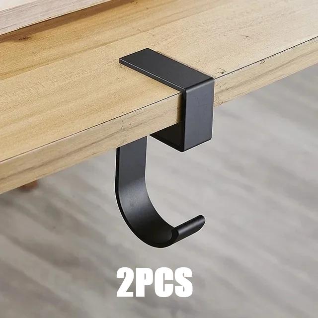 2Pcs Portable Hanging Bag Hook Student Desk Side Hanging Bag Artifact Removable Mobile Handbag Holders Multi-functional Hook