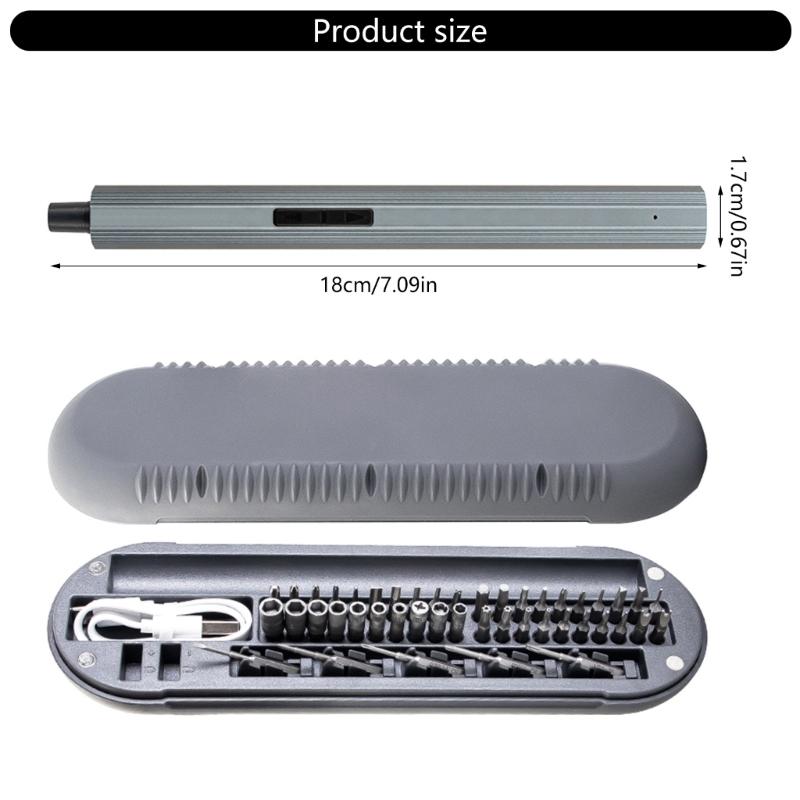 48 In 1 Rechargeable Cordless Electric Screwdriver with LED Light Power Tool Mini Drill for Mobile Phone Computer Repair