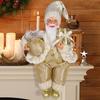 1PC Festive Santa Claus Decor for Shop Displays Handcrafted Santa Ornament for Mantle