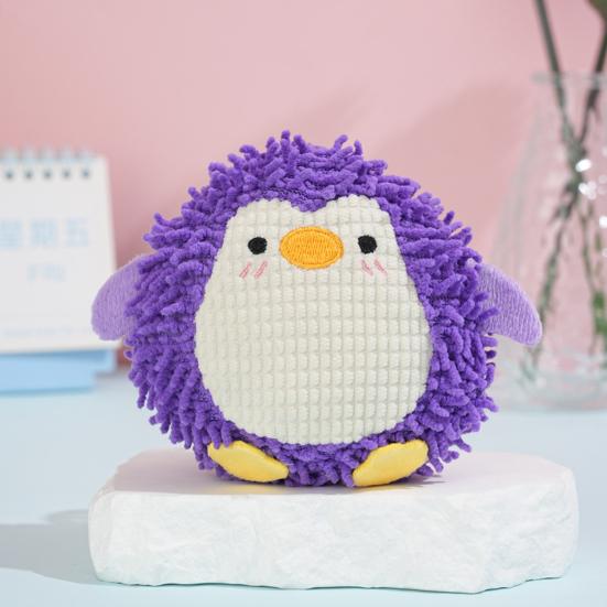 Plush Squeaky Dog Toy with Short Mop Velvet Interactive Stuffed Toy for Small Medium Large Breeds Cute Animal Soft Dog
