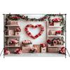 Mocsicka Valentine's Day Backgrounds For Photographs Red Heart Love Rose Wall Lover Wedding Backdrop Shooting Decorations Studio